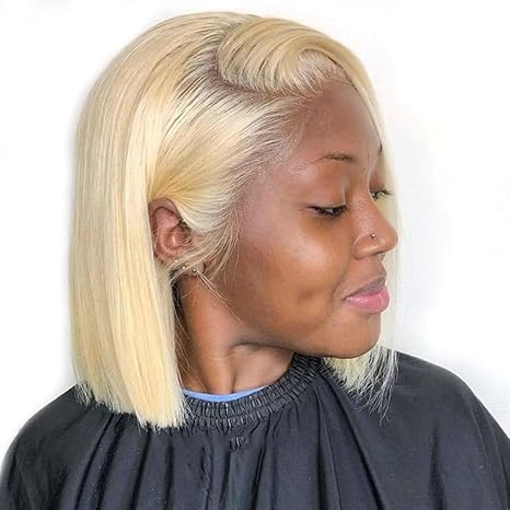 Blonde Bob Wig Human Hair Straight 613 Bob Wig Human Hair