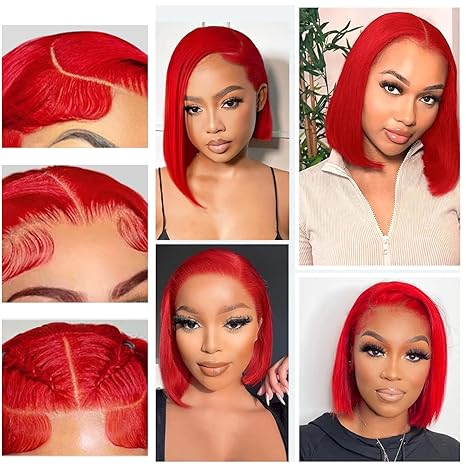 12 Inch Bob Wig Human Hair 180% Density