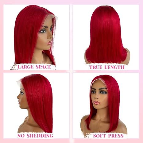 12 Inch Bob Wig Human Hair 180% Density
