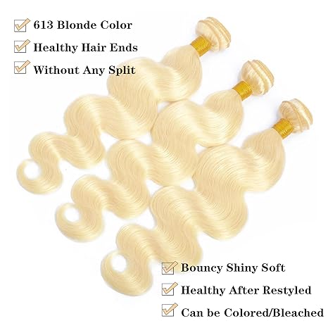 613 Blonde Body Wave Bundles with Closure