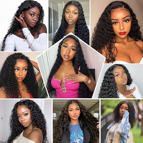 Deep Wave Lace Front Wigs Human Hair 13x6