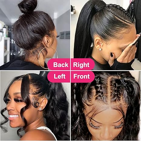 360 Lace Front Wigs Human Hair pre plucked Body Wave Transparent Lace Front Wig Human Hair 360 HD Full Lace Human Hair Wigs for Wome
