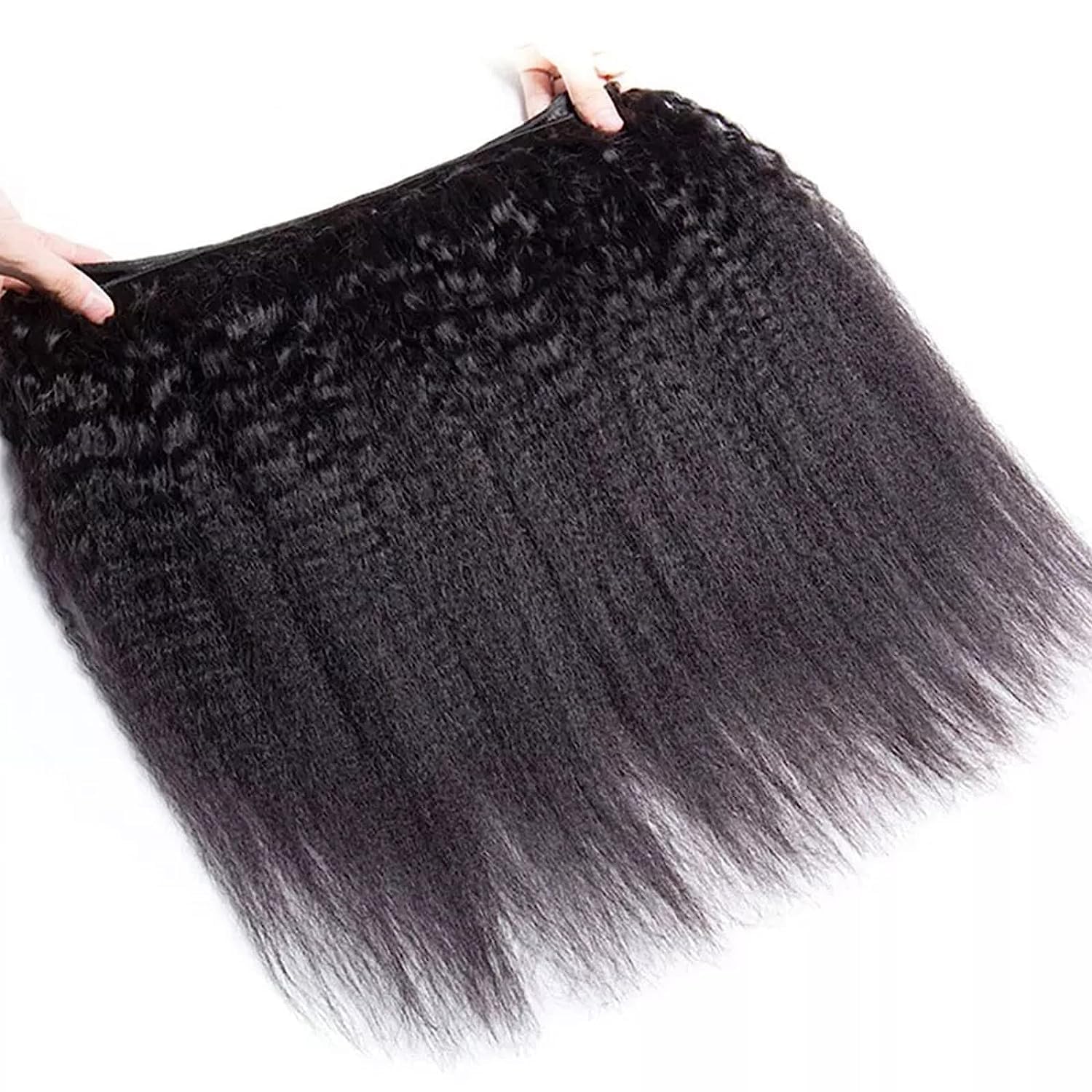 Kinky Straight Human Hair 3 Bundles