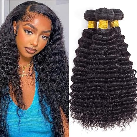 12A Brazilian Deep Wave Human Hair 3 Bundles