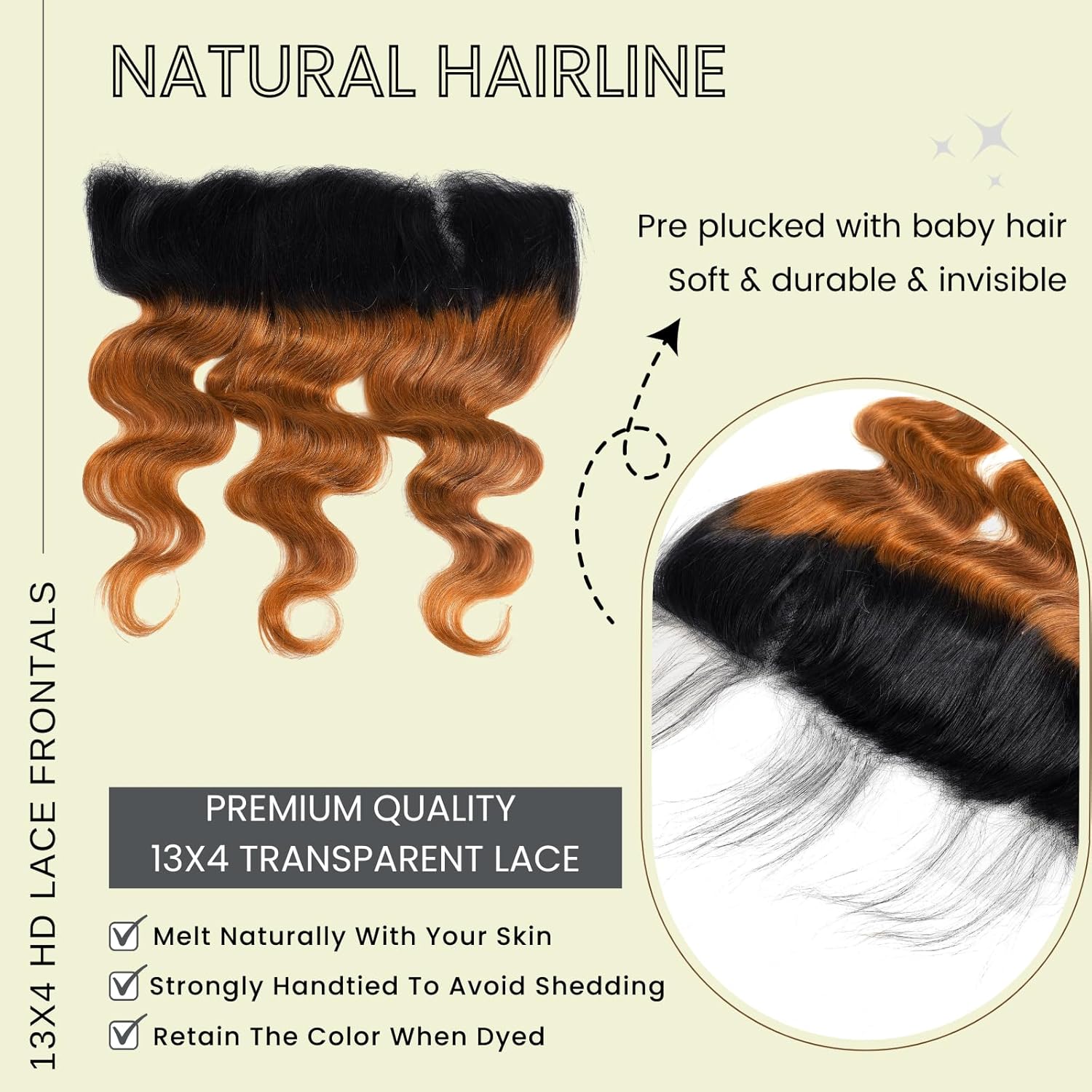 Ombre Brazilian Body Wave Human Hair Bundles With Closure
