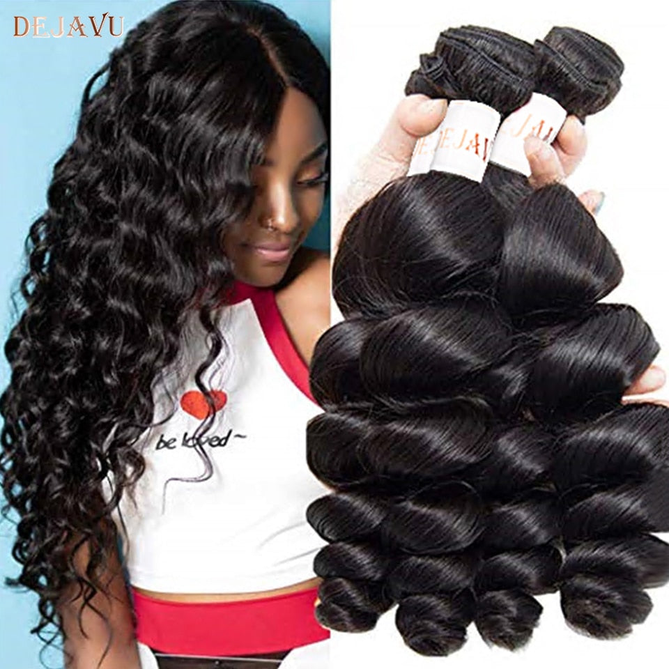 Loose Wave Non-Remy Human Hair Bundles Extension