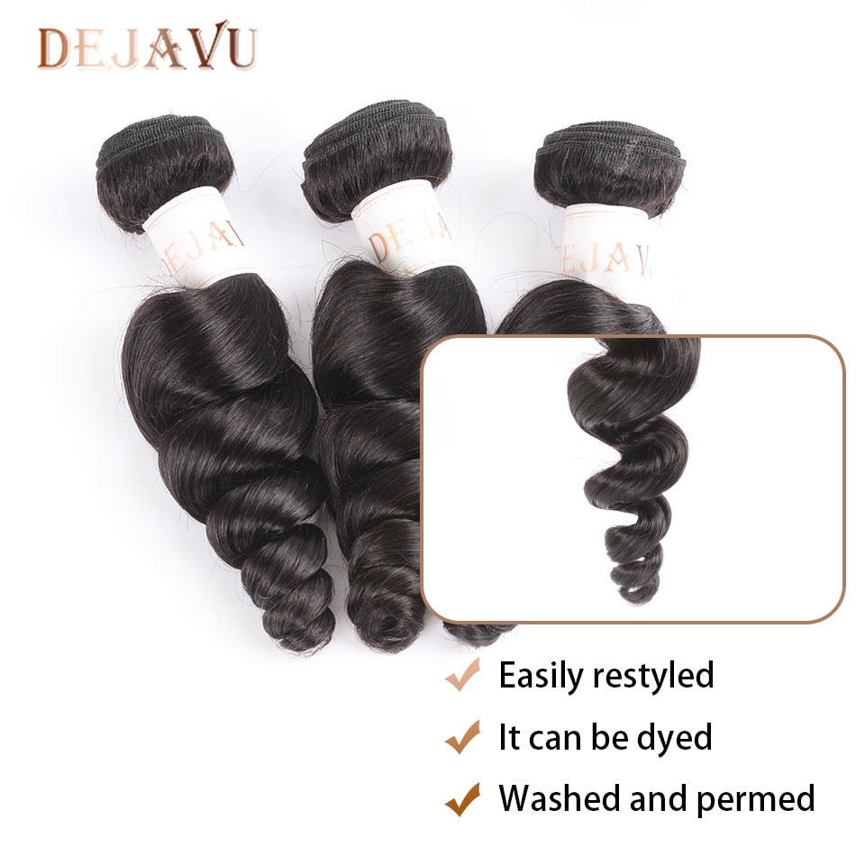 Loose Wave Non-Remy Human Hair Bundles Extension