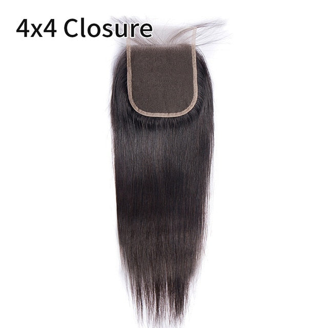 613 Peruvian Straight Remy 100% Human Hair Pre Plucked 2x6 6x6 5x5 4x4 Lace Closure 18-20 Inch