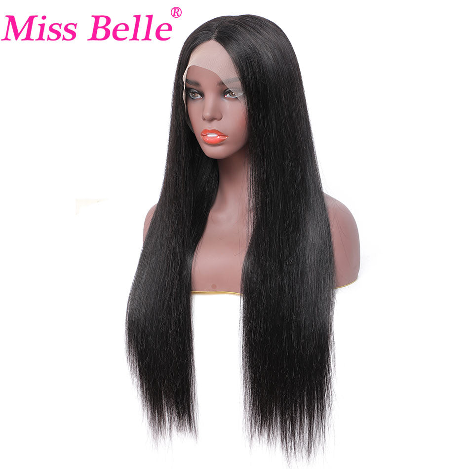 Brazilian Bone Straight Human Hair HD Transparent Lace Frontal Wig 32 30 inch