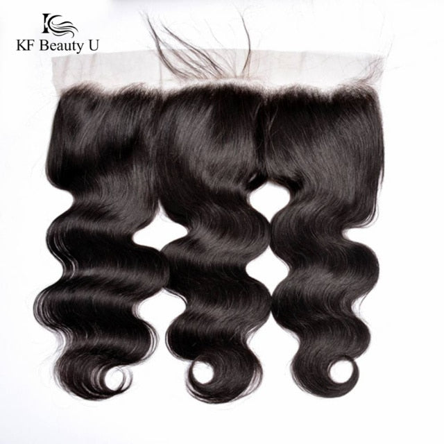 Brazilian Body Wave Human Hair T Part 13X4 4x4 Lace Frontal Closure