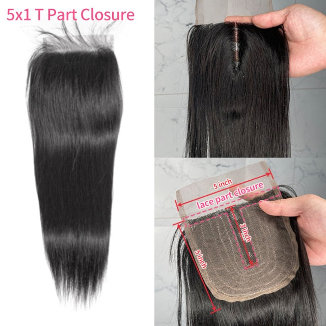 613 Peruvian Straight Remy 100% Human Hair Pre Plucked 2x6 6x6 5x5 4x4 Lace Closure 18-20 Inch