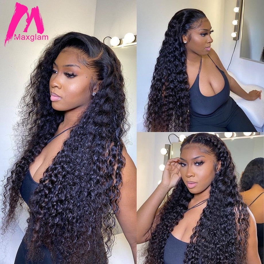 Brazilian Loose Wave Human Hair Full Hd 13x4 Lace Frontal Wigs 30 40 Inch