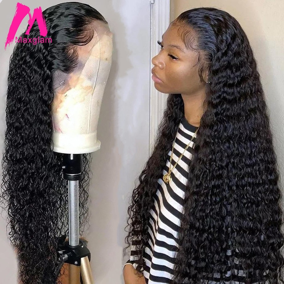 Brazilian Loose Wave Human Hair Full Hd 13x4 Lace Frontal Wigs 30 40 Inch